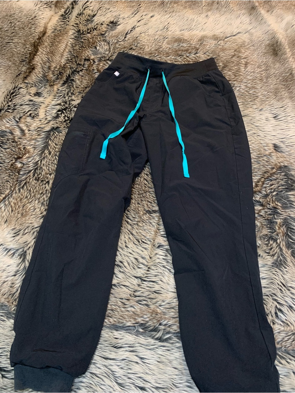 FIGS Zamora FreeX Lined Jogger Scrub Pants Black Women’s S W23SW2008